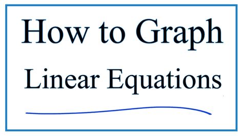 How to Graph Linear Equations: Examples & Practice - YouTube