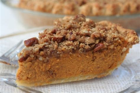 Thanksgiving Dessert: Pumpkin Pie with Pecan Streusel Topping