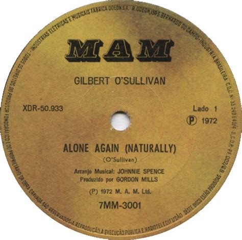 Gilbert O'Sullivan - Alone Again (Naturally) (1972, Vinyl) | Discogs