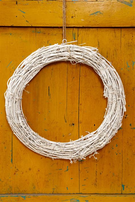 White 14" Natural Twig Wreath