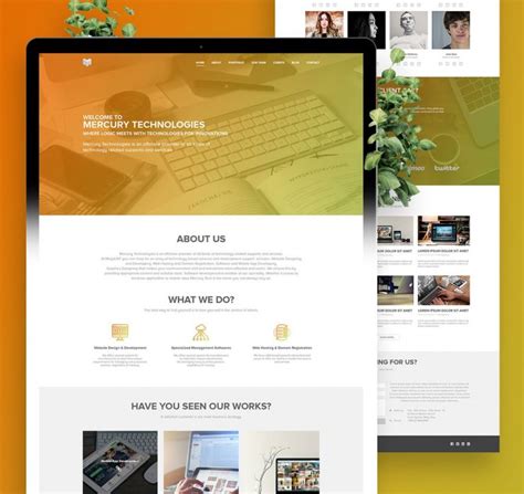 Single Page Website Template PSD – Download PSD