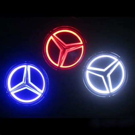 5D car logo light for Mercedes Benz Series car badge light auto led logo light auto emblem led ...