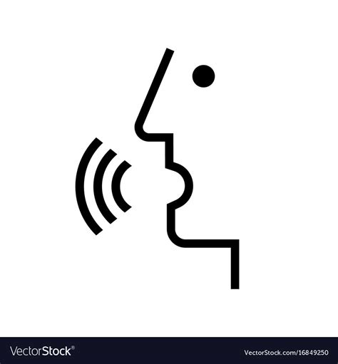 Voice control person talking - icon Royalty Free Vector