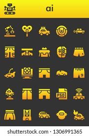 Ai Icon Set 26 Filled Ai Stock Vector (Royalty Free) 1306991365 ...