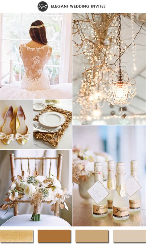 10 Hottest Gold Wedding Color Ideas-2016 Wedding Trends Part Two - Elegantweddinginvites.com Blog