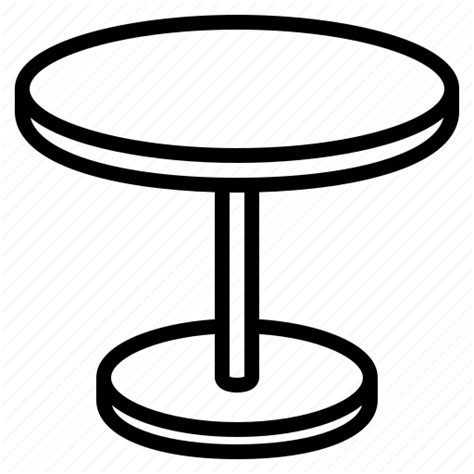 Round Table Clipart Black And White