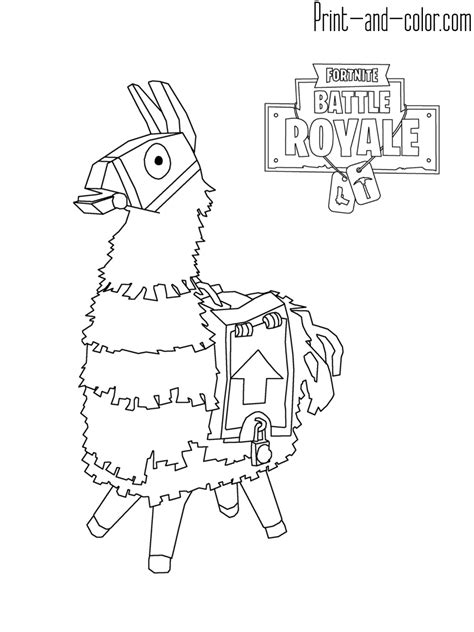 Free Printable Fortnite Llama Coloring Pages - CharlieaxHaas