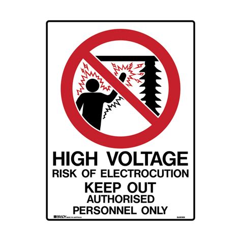 Electrical Hazard Sign - High Voltage Risk Of Electric Shock