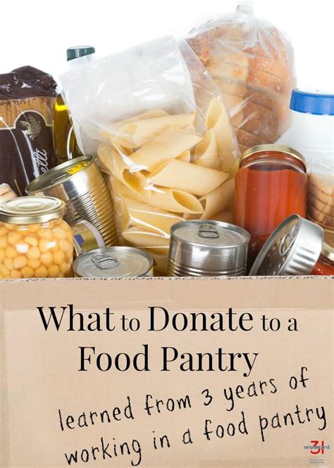 What to Donate to a Food Pantry - Organized 31