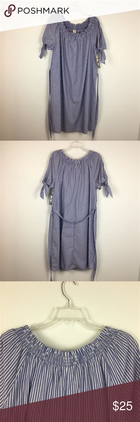 Terra & Sky On/Off Shoulder Striped Dress. 0X-14W | Striped dress ...