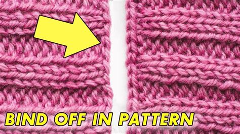 How to BIND OFF in Pattern for Knitting - YouTube