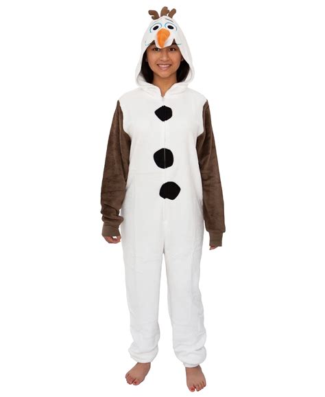 Disney Frozen Olaf Adult Cosplay Costume Plush Pajama One-Piece Union Suit - L - Walmart.com