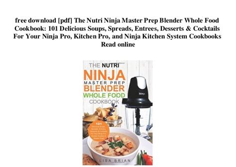 7 Photos Ninja Kitchen System Recipes Pdf And Review - Alqu Blog