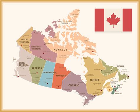 Canadian Map Showing Provinces