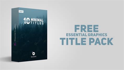 Premiere Pro Template Pack Free 10 Minimal Titles