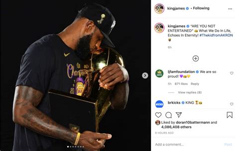 LeBron James Posts To Instagram After Winning Fourth NBA Championship ...