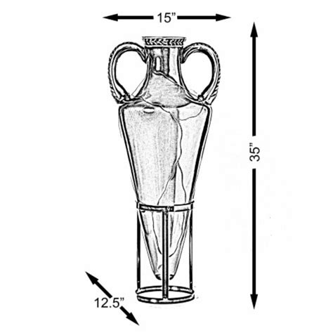 Roman-Inspired Tall Floor Vase - Large Pointed Amphora Design – 35-Inch-Tall Decorative Vess, 1 ...