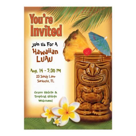 Tiki Party Invitation Templates - Invitation Design Blog