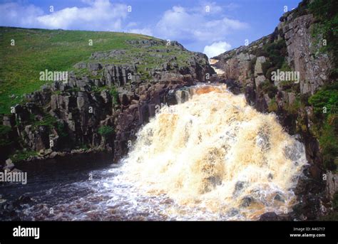 Cauldron Snout waterfall, northern Pennines, England Stock Photo ...