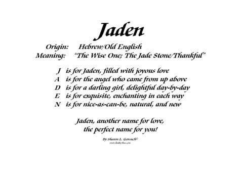 Meaning of Jaden - LindseyBoo