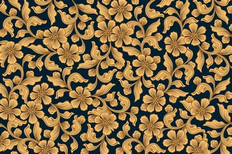 Free Vector | Golden ornamental floral wallpaper