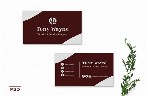 Red Business Card Template V2 - Free Download