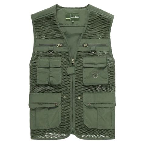 Hiking Vest With Pockets Men's Causal Vest Net Vest Pockets Design Mesh Vest Jacket Colete Pesca ...