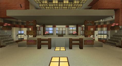 Minecraft hotel lobby signs Interior Design Minecraft, Minecraft ...