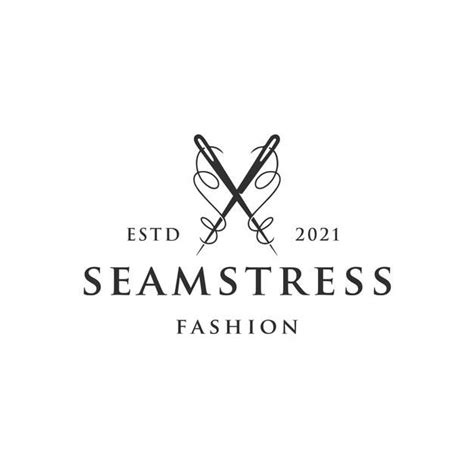 Seamstress Needle Logo Template