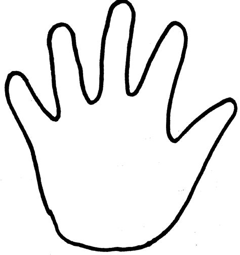 Kids Handprint Coloring Page - ClipArt Best