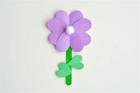 How to Make Construction Paper Flowers (From cut out heart shapes!)