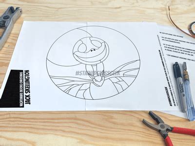 Jack Skellington Inspired Stained Glass Pattern - PDF File