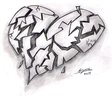 Shattered Heart Broken Heart Popular Easy Coloring Pages For Adults ...