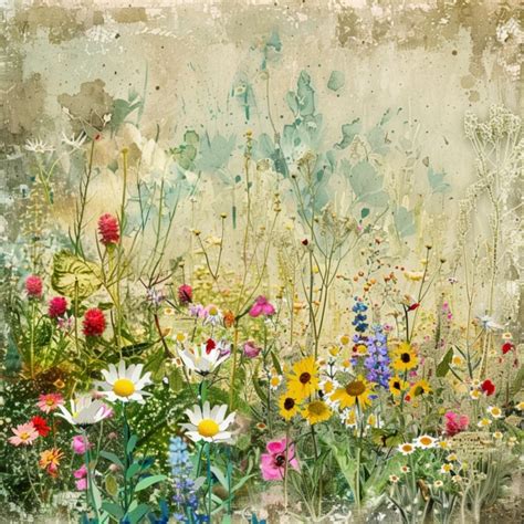 Spring Flowers Painting Art Print Free Stock Photo - Public Domain Pictures