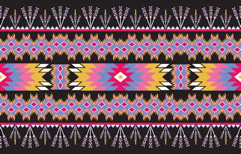 Ethnic native seamless pattern. Tribal vector background with decorative folk elements. Aztec ...