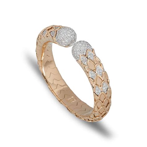 Rose Gold Diamond Cuff Bangle | Rich Diamonds