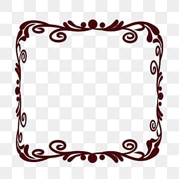 Decorative Line Border Clipart Hd PNG, Brown Line Decorative Border ...