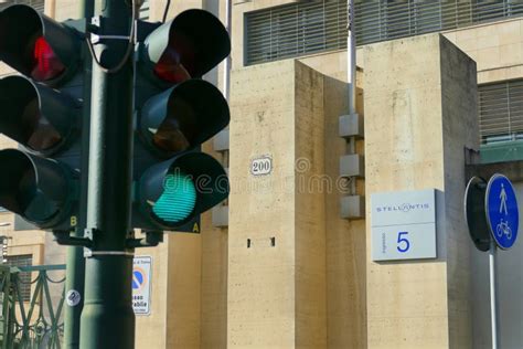 New Stellantis Automotive Corporation Logo Appear on Plate and Flags Editorial Stock Photo ...