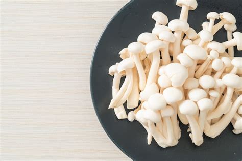 Premium Photo | White beech mushroom or white reishi mushroom