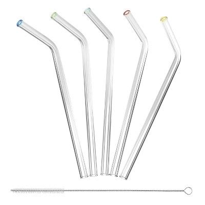 Better Houseware Glass Straws With Cleaning Brush, Set Of 5 (standard ...