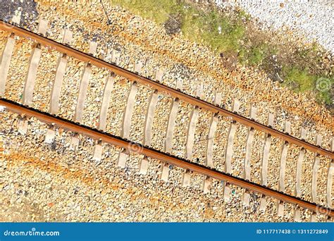 Railway tracks stock photo. Image of green, locomotives - 117717438