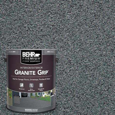 BEHR PREMIUM 1 Gal. #GG-02 Stone Valley Decorative Flat Interior/Exterior Concrete Floor Coating ...