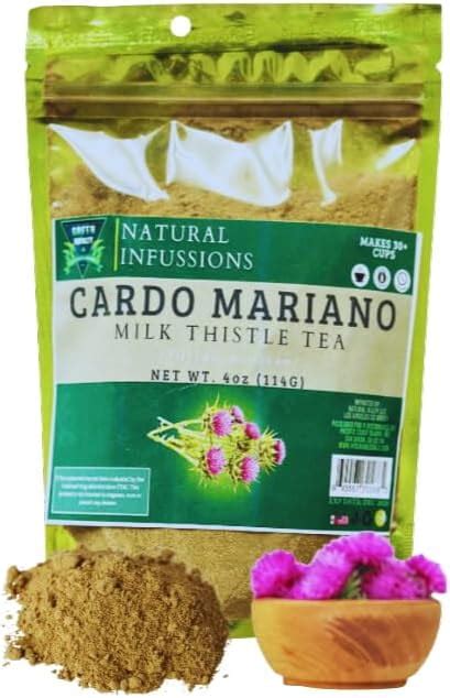 Cardo Mariano Polvo TE 4oz (114g) Milk Thistle Powder Tea Powder 4oz 100% Natural,Vegan ...