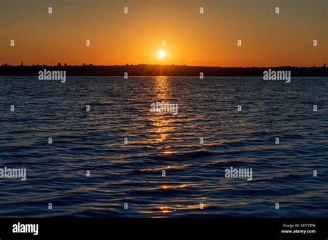 sunrise over river Stock Photo - Alamy