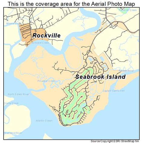 Aerial Photography Map of Seabrook Island, SC South Carolina