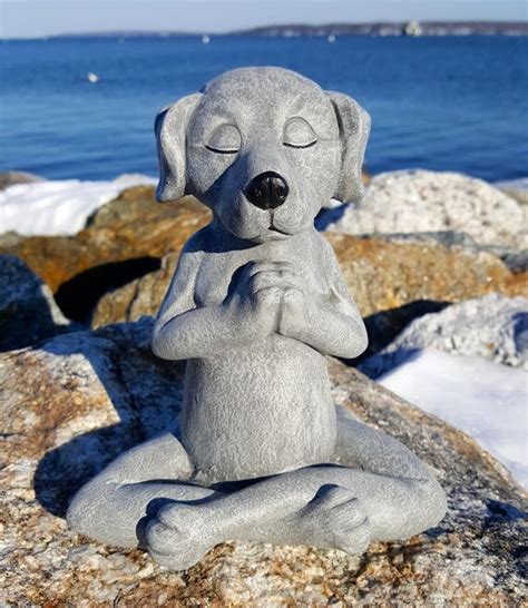 Dog Buddha Meditating Dog Statue Yoga Dog Garden Decor