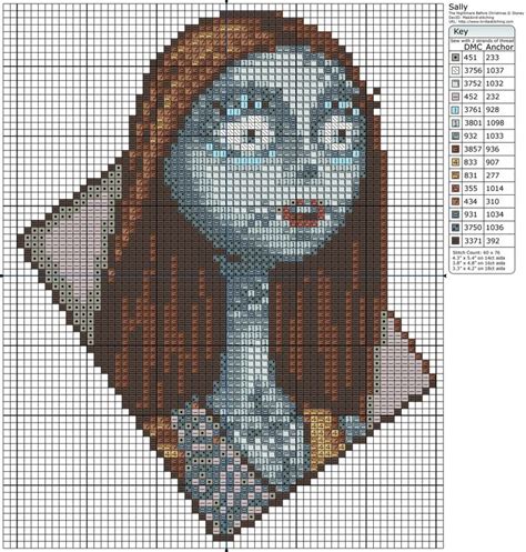 The Nightmare Before Christmas – Sally | Disney cross stitch patterns, Cross stitch, Halloween ...