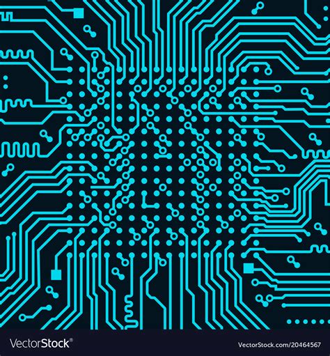 High tech electronic circuit board Royalty Free Vector Image