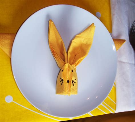 Easter Bunny Napkin Folding Ideas