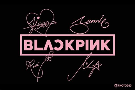 Create a BLACKPINK style logo with members' signatures